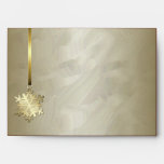 Holiday Gold Snowflake Gold Foil 5x7 Envelope at Zazzle