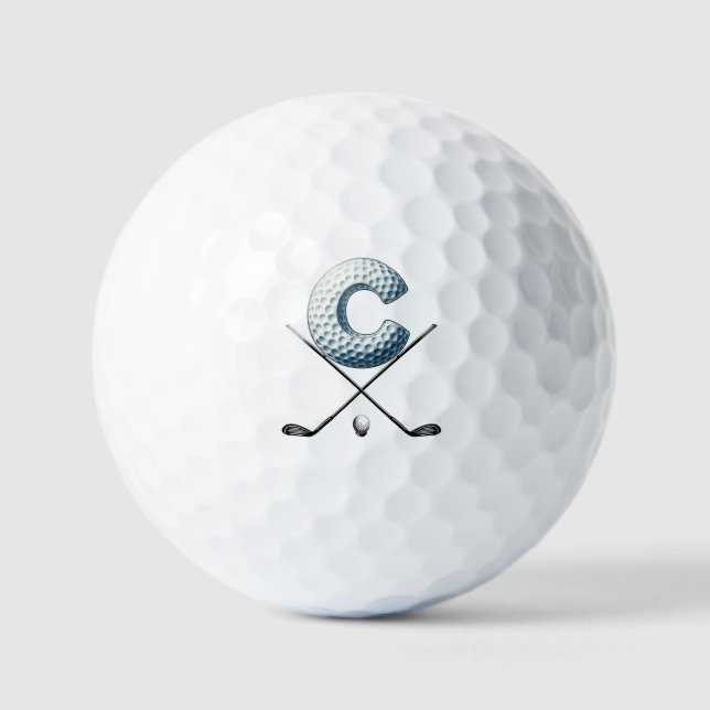 Holiday Golf Balls - Alpha-Number LETTER C (Front)