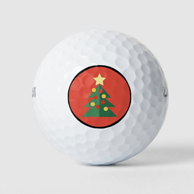 Holiday Golf Balls/ Christmas Tree Design Golf Balls (Front)