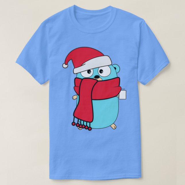 Holiday golpher golang T-Shirt (Design Front)