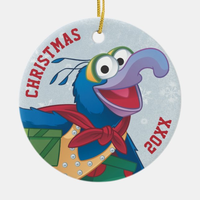 Holiday Gonzo Ceramic Ornament (Front)