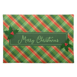 Holiday Green Plaid Cloth Placemat