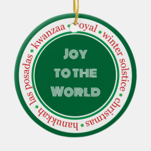 Holiday Green/Red Ornament