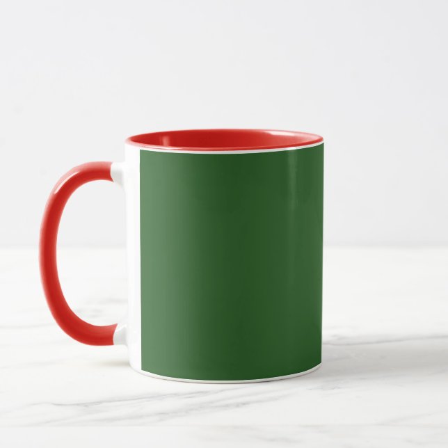 Holiday Green with Red Trim Mug (Left)