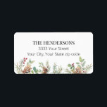 Holiday Greenery Christmas Return Address Label<br><div class="desc">These watercolor holiday greenery return address labels are perfect for all your correspondence.</div>