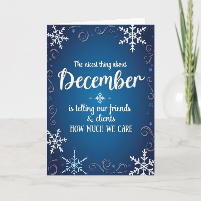 Holiday Greeting Card for Friends and Clients Card (Front)