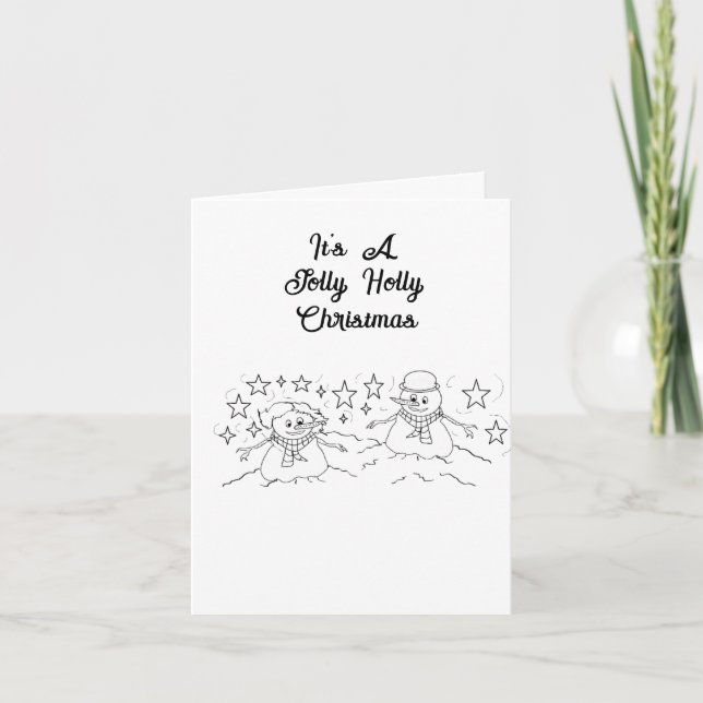 Holiday Greeting Card : Mr. & Mrs . Frosty (Front)