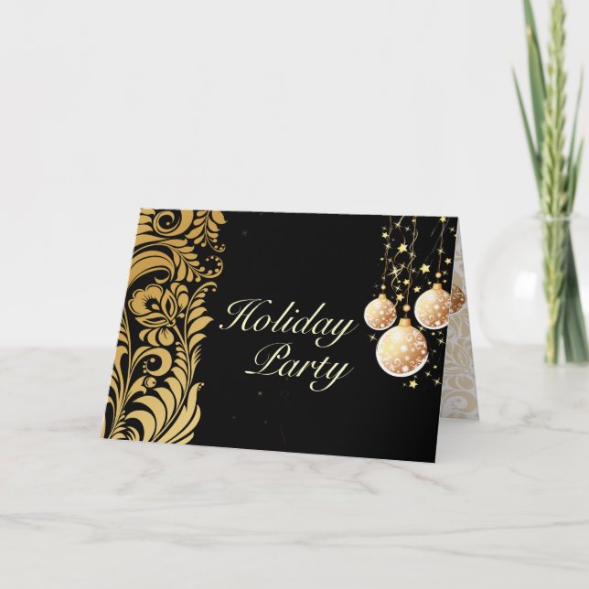 Holiday Greeting Cards, Bellissimo Damask Card (Front)