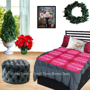 Holiday Greeting Fleece Blanket