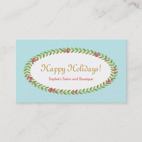Holiday Greeting Insert Coupon Gift Card Business Card Template