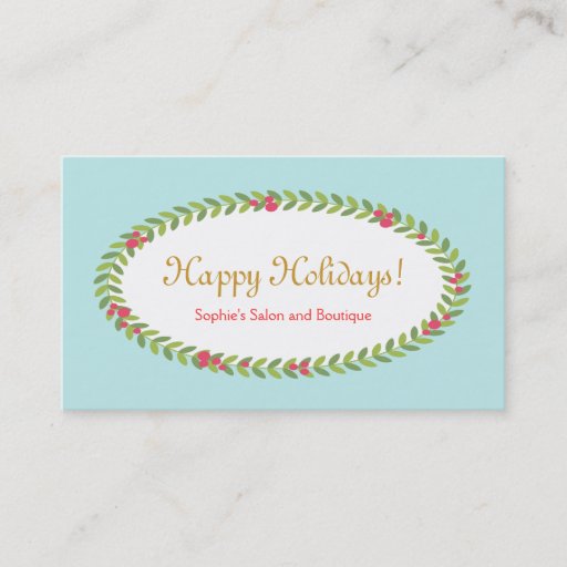 Customizable Holiday Greeting Insert Coupon Gift Card Business Card Template