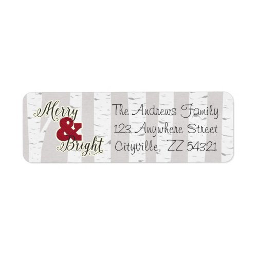 Holiday Greeting Merry  Bright Label