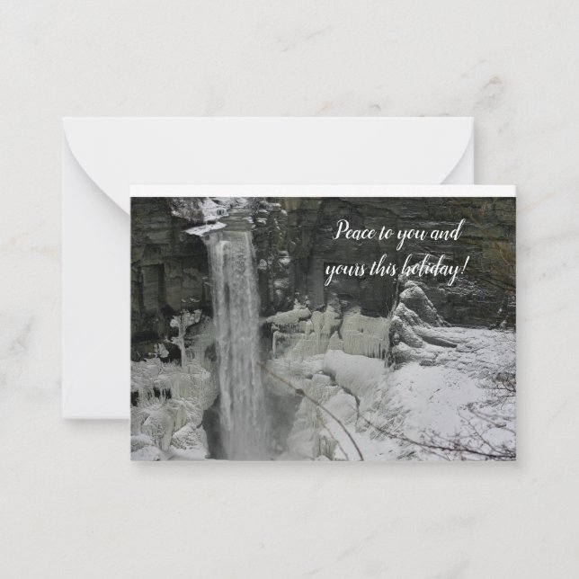 Holiday Greeting - Taughannock Falls Note Card (Front)
