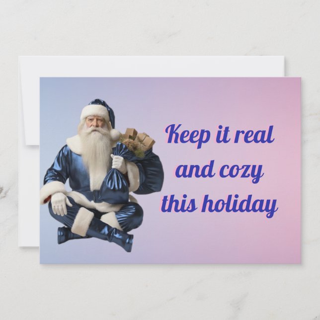 Holiday greeting with happy party  card (Front)