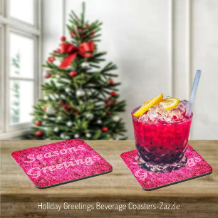 Holiday Greetings Beverage Coaster