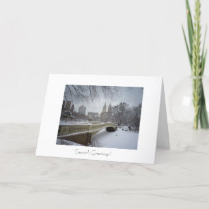 Holiday Greetings - Bow Bridge- Central Park Card