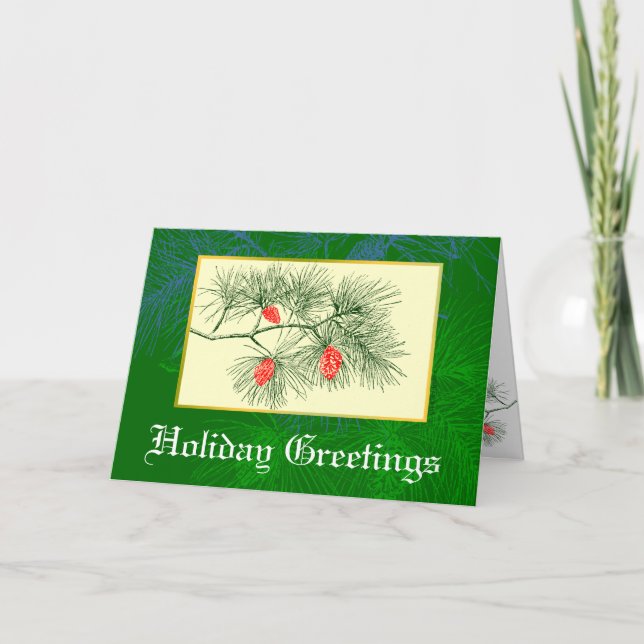 Holiday Greetings Customized Greeting Card (Front)