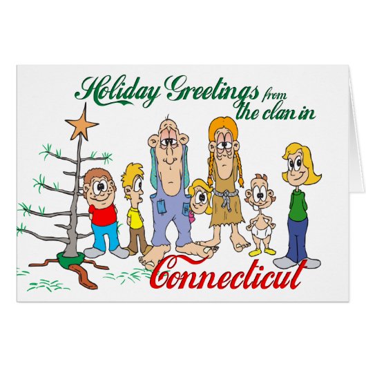 Holiday Greetings from Connecticut Cards (Front Horizontal)