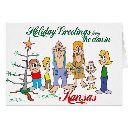 Holiday Greetings from Kansas Cards (Front Horizontal)