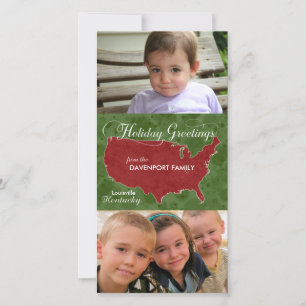 Holiday Greetings from Kentucky - Photo, Name Card