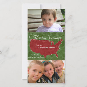 Holiday Greetings from N. Carolina - Photo, Name Card