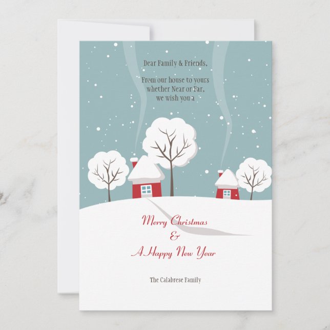 Holiday Greetings from Our House to Yours Card (Front)