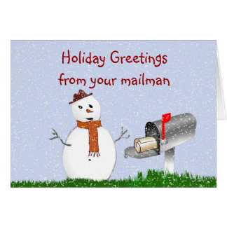 Mailman Christmas Greeting Cards | Zazzle