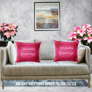 Holiday Greetings Throw Pillow