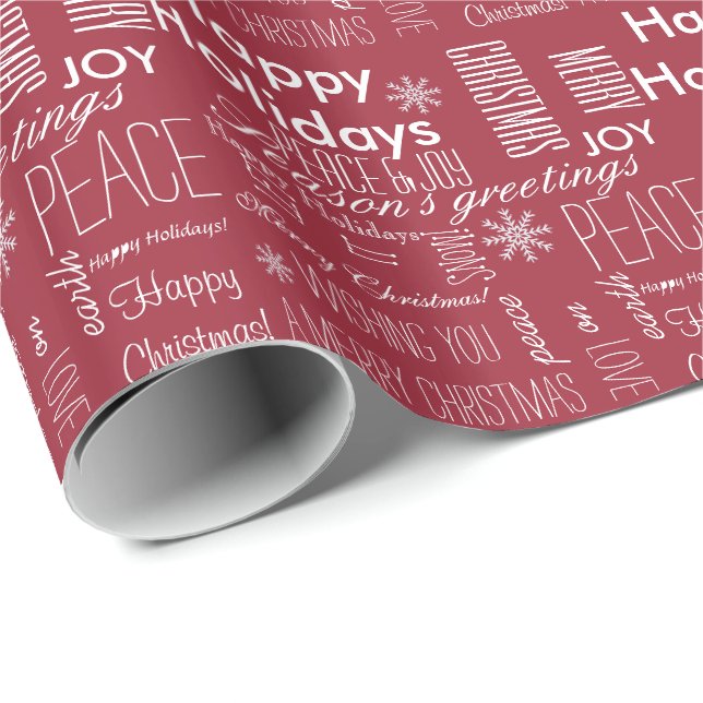 Holiday Greetings Wrapping Paper (Roll Corner)