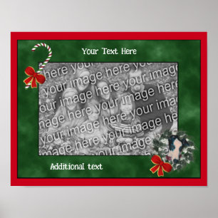 Holiday Greyhound Create Your Own Photo  Poster