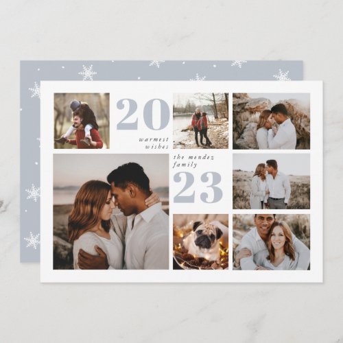 Holiday Grid  Modern Photo Collage Card