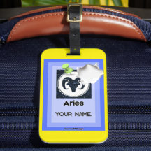 Holiday H01 #PinnedMyZodiac! Luggage Tag Aries