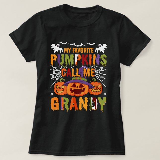 Holiday Halloween: My Favorite Pumpkins Call Me T-Shirt (Design Front)