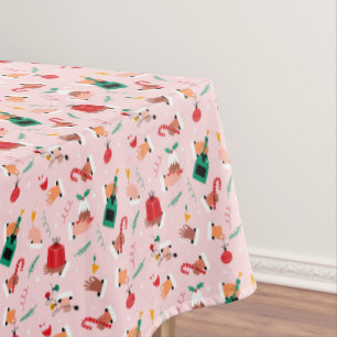 Holiday Hands Festive Celebration Pattern Tablecloth