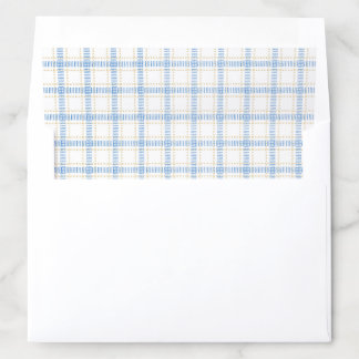 Holiday Hanukkah Blue Plaid Envelope Liner