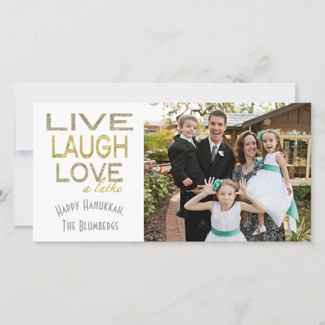 Holiday Hanukkah Card "Love a Latke" Photo (Front)