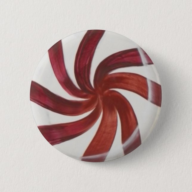 Holiday Hard Peppermint Candy Pinback Button (Front)