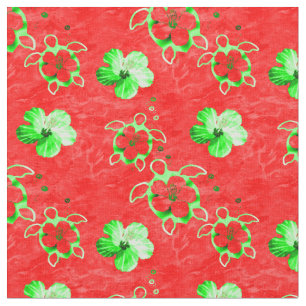 Holiday Hawaiian Honu Turtles Fabric