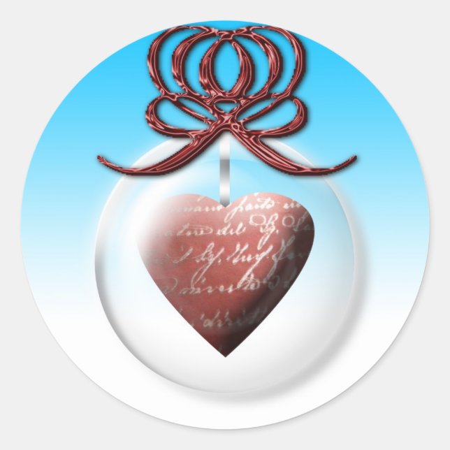 Holiday Heart Christmas Cards Envelope Stickers (Front)