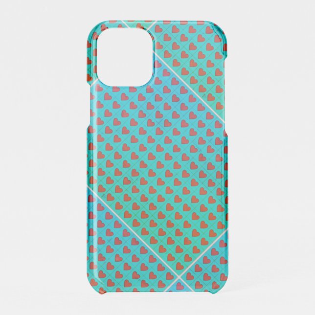 Holiday Heart Pattern Uncommon iPhone Case (Back)