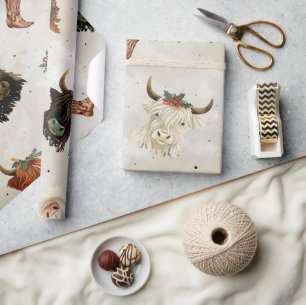 Holiday Highland Cows - Wrapping Wrapping Paper