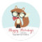 Holiday Hipster Brown Fox