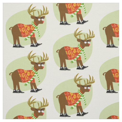 Holiday Hipster Buck Fabric
