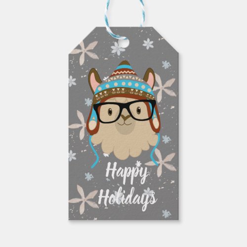 Holiday Hipster Llama Gift Tags