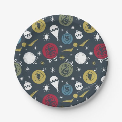 Holiday HOGWARTS House Bauble Pattern Paper Plates