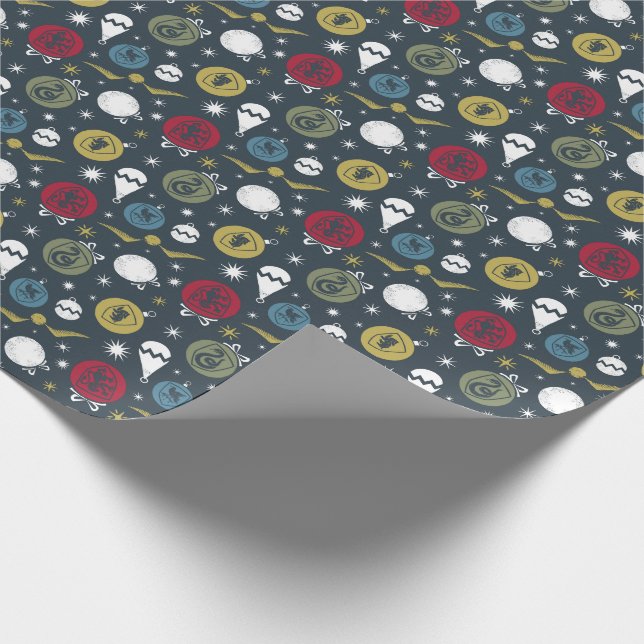 Holiday HOGWARTS™ House Bauble Pattern Wrapping Paper (Corner)
