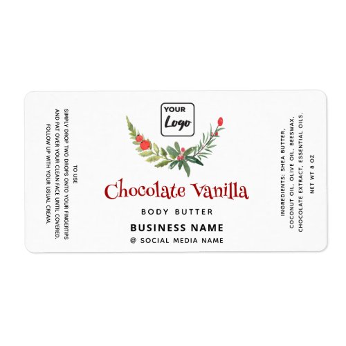 Holiday holly brunch typography logo product  label