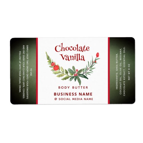 Holiday holly brunch typography product label