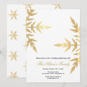 Holiday Holly Christmas Party Card