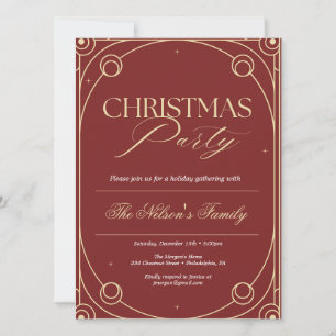 Holiday Holly Christmas Party Card